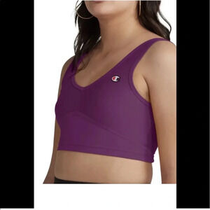 Champion women’s ribbed sports bra in Dark Berry